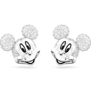 Swarovski‎ X Disney Mickey Mouse stud earrings White, Rhodium plated